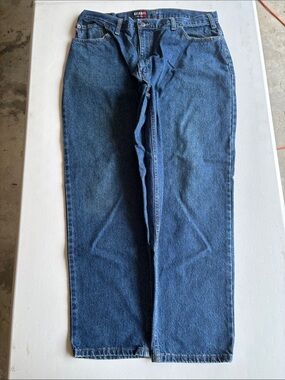 Gitano Men's Straight Leg Denim Jeans - Dark Blue 38/30 Made In USA